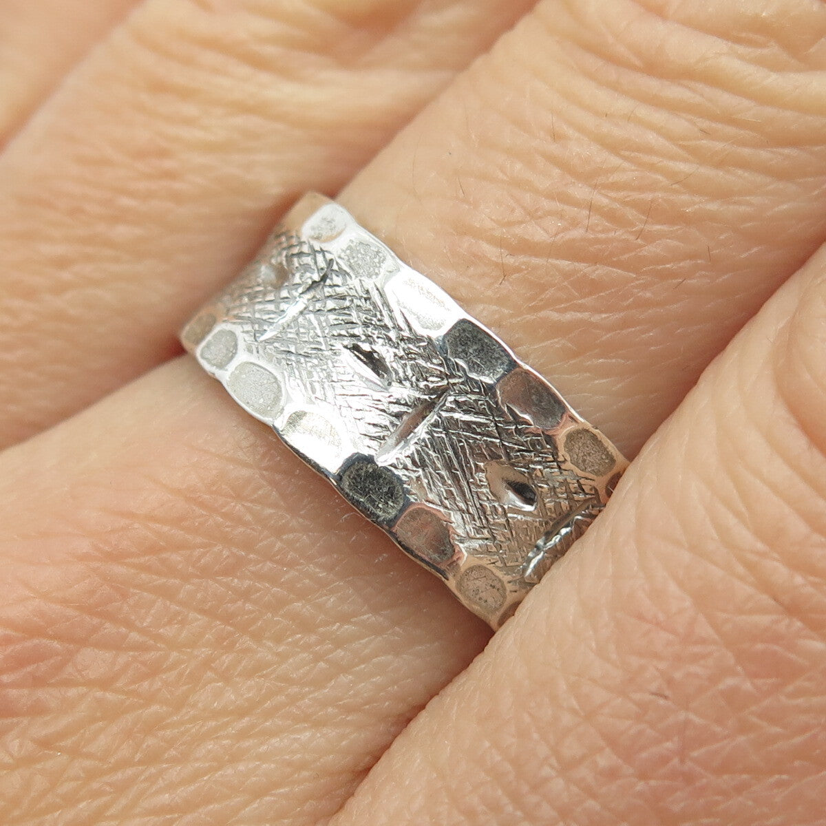 J.D. SCHLANG CO. 925 Sterling Silver Antique Art Deco Band Ring Size 10