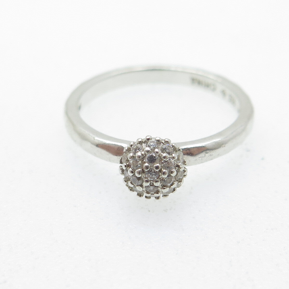 SILPADA 925 Sterling Silver Round-Cut C Z Ball Ring Size 7