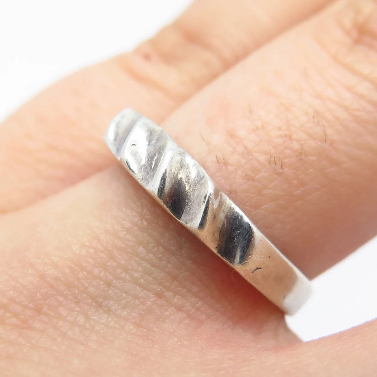 925 Sterling Silver Vintage Mexico Braided Ring Size 6