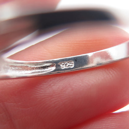 NEVADA 925 Sterling Silver Vintage Real Oval-Cut Sapphire Ring Size 9.25