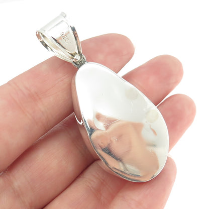 925 Sterling Silver Vintage Real Sea Shell Pendant
