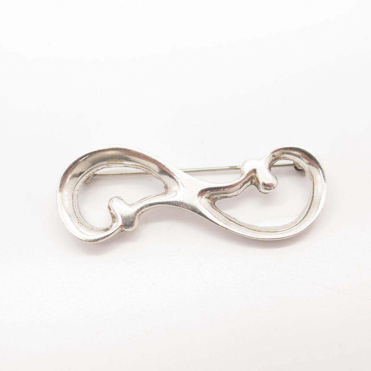 925 Sterling Silver Vintage Mexico Modernist Pin Brooch