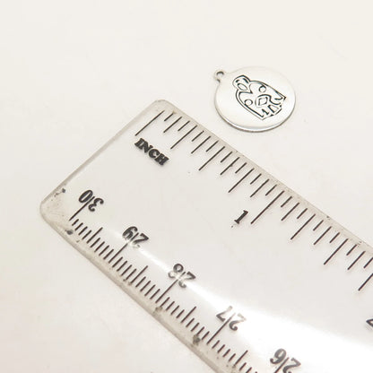 925 Sterling Silver USA Two In Town Tribal Charm Pendant