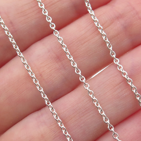 Theo Fennell 925 Sterling Silver Vintage London Cable Chain Necklace 16-18"