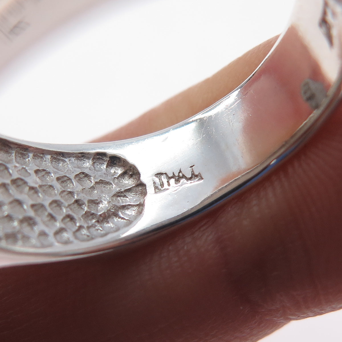 ANNIKA WITT 925 Sterling Silver Vintage Real MOP Modernist Ring Size 9