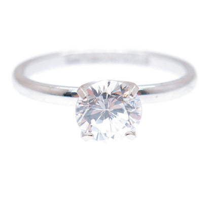 VARGAS & LIND 925 Sterling Silver Antique Art Deco C Z Engagement Ring Size 7