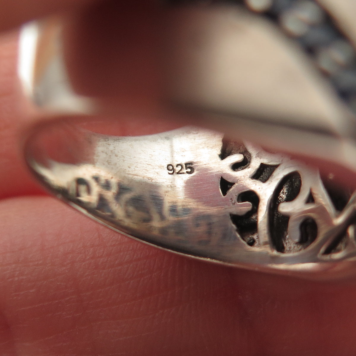 Effy BH 925 Sterling Silver Real Round-Cut Sapphire Ring Size 8.25