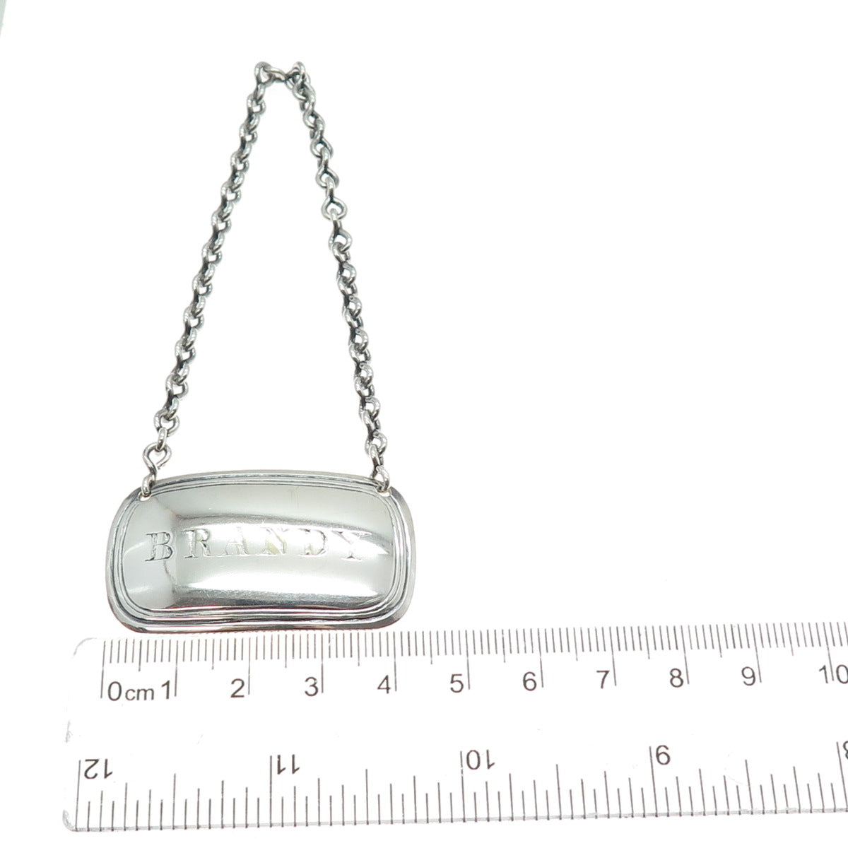 925 Sterling Silver Antique Art Deco Brandy Bottle Tag