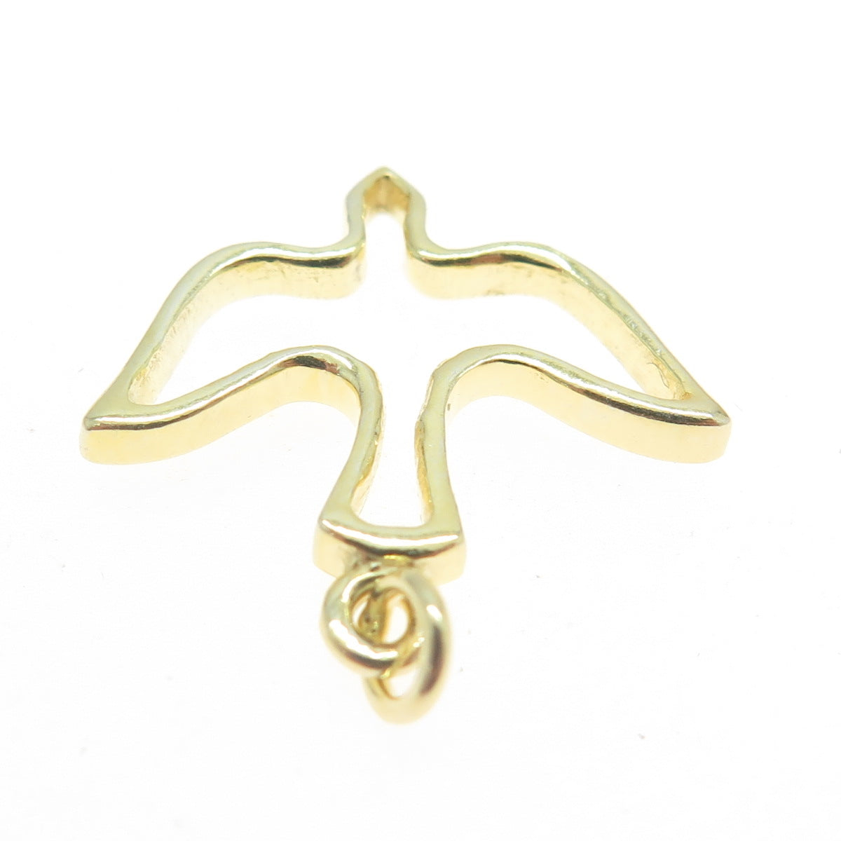 925 Sterling Silver Gold Plated Holy Ghost Religious Pendant