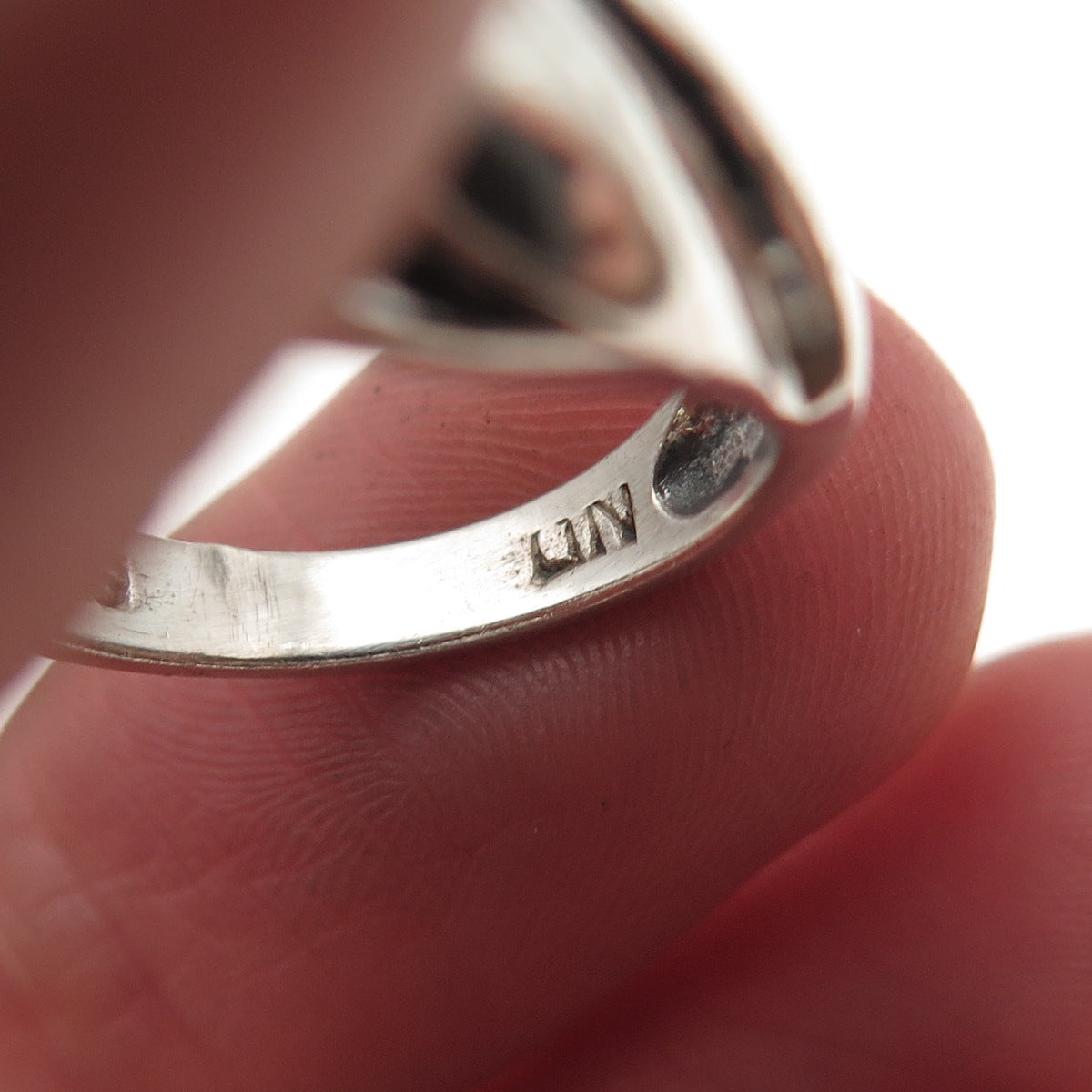 Chapal Zenray 925 Sterling Silver Vintage Modernist Oxidized Ring Size 5