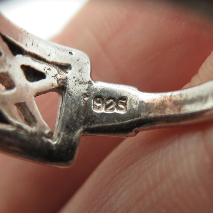 925 Sterling Silver Vintage Celtic Knot Ring Size 5.25