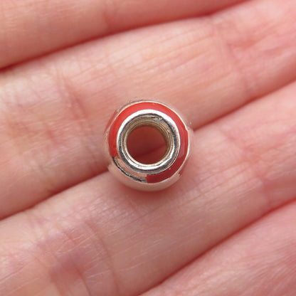 CHAMILIA 925 Sterling Silver Enamel Canadian Flag Bead Charm