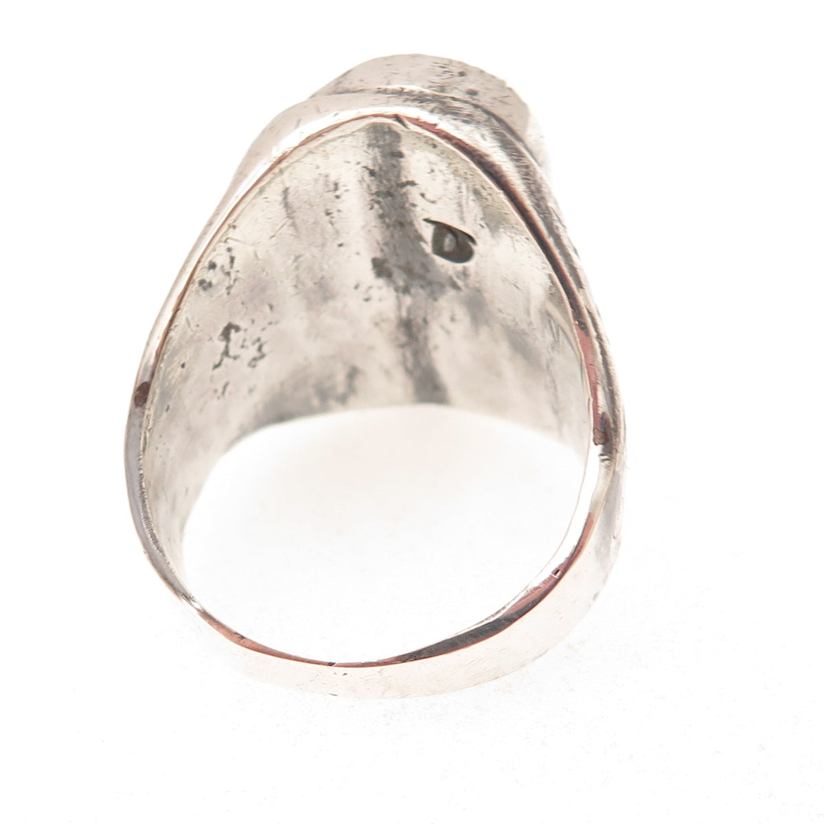 Tom David Navajo Old Pawn 925 Sterling Silver Vintage Turquoise Ring Size 12.5