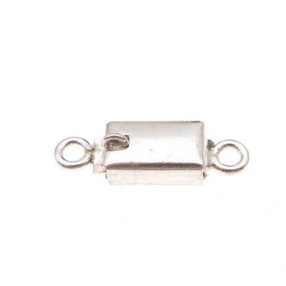 925 Sterling Silver Vintage Mexico Bracelet / Necklace Box Lock Clasp