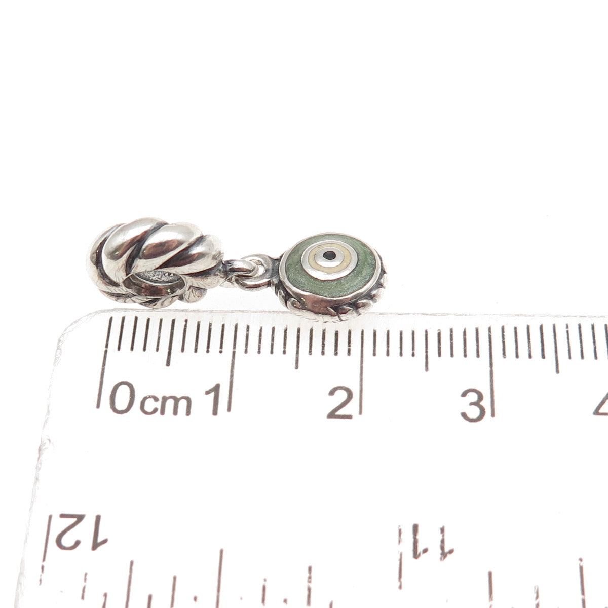 PANDORA 925 Sterling Silver Enamel Evil Eye Dangle Charm