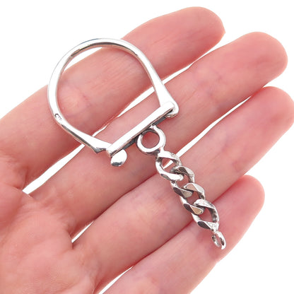 925 Sterling Silver Vintage Key Chain Ring Holder