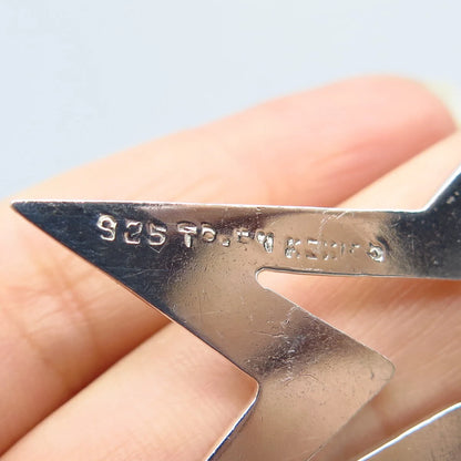 925 Sterling Silver Vintage Mexico Star Pin Brooch