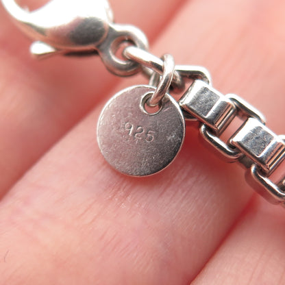 TIFFANY & CO. 925 Sterling Silver Vintage Venetian Link Bracelet 7.25"