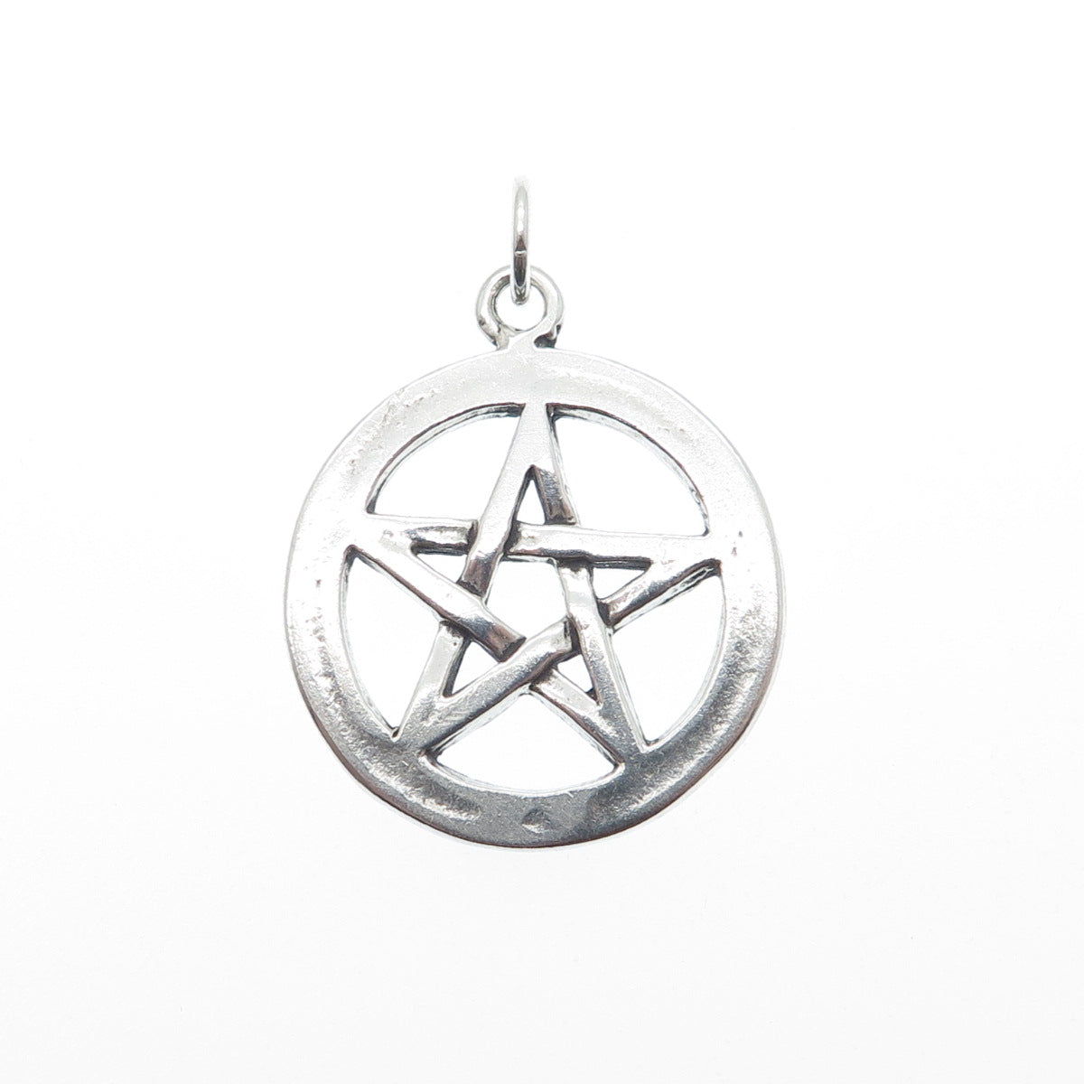 SUNWEST 925 Sterling Silver Vintage Pentagram Oxidized Charm Pendant