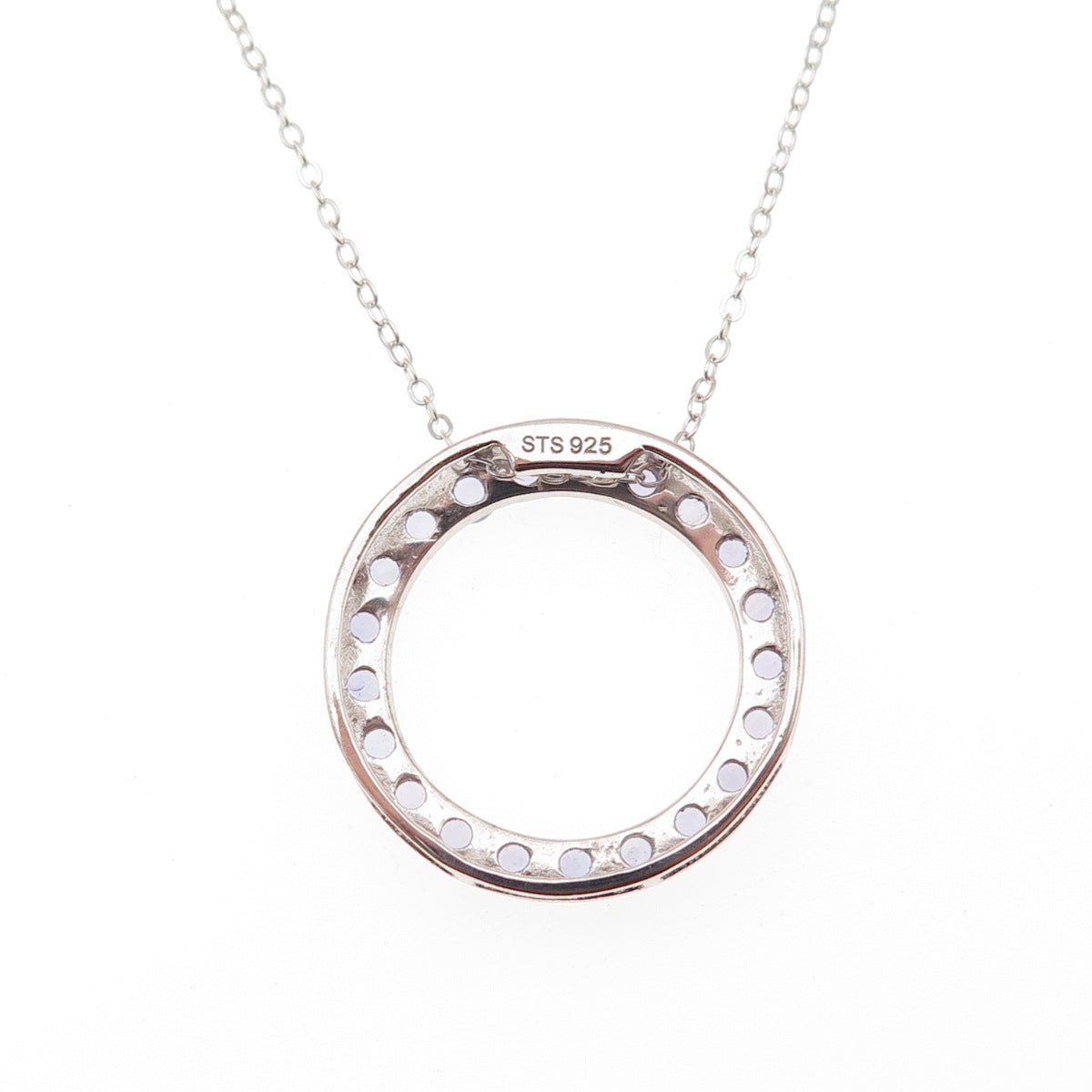 Chuck Clemency 925 Sterling Silver Real Tanzanite Circle of Life Necklace 20"