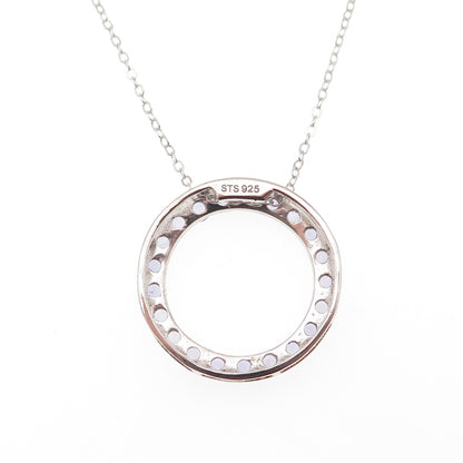 Chuck Clemency 925 Sterling Silver Real Tanzanite Circle of Life Necklace 20"