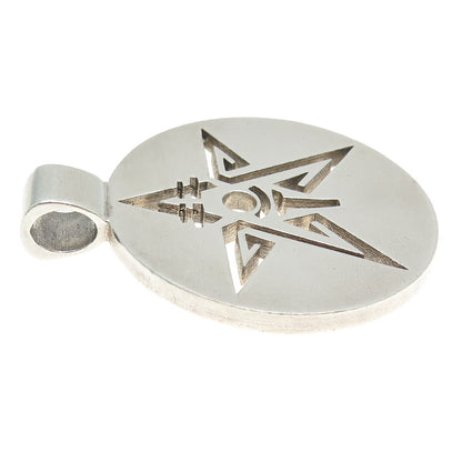 925 Sterling Silver Vintage Spiritual Pentagram Slide Pendant