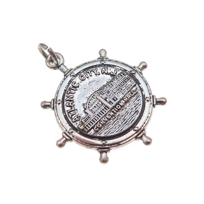 French & Franklin Sterling Silver Antique Atlantic City Convention Hall Pendant