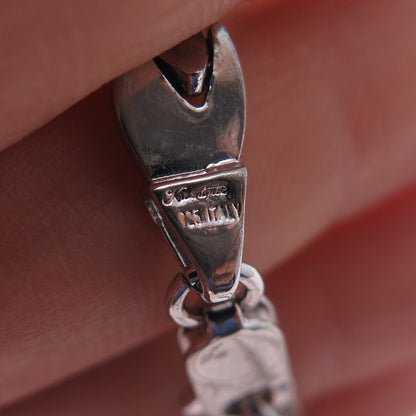 KREMENTZ 925 Sterling Silver Vintage Italy Modernist Arrow Chain Necklace 18"