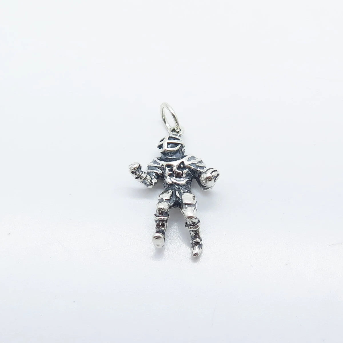 925 Sterling Silver Vintage Shube Baseball Player Charm Pendant
