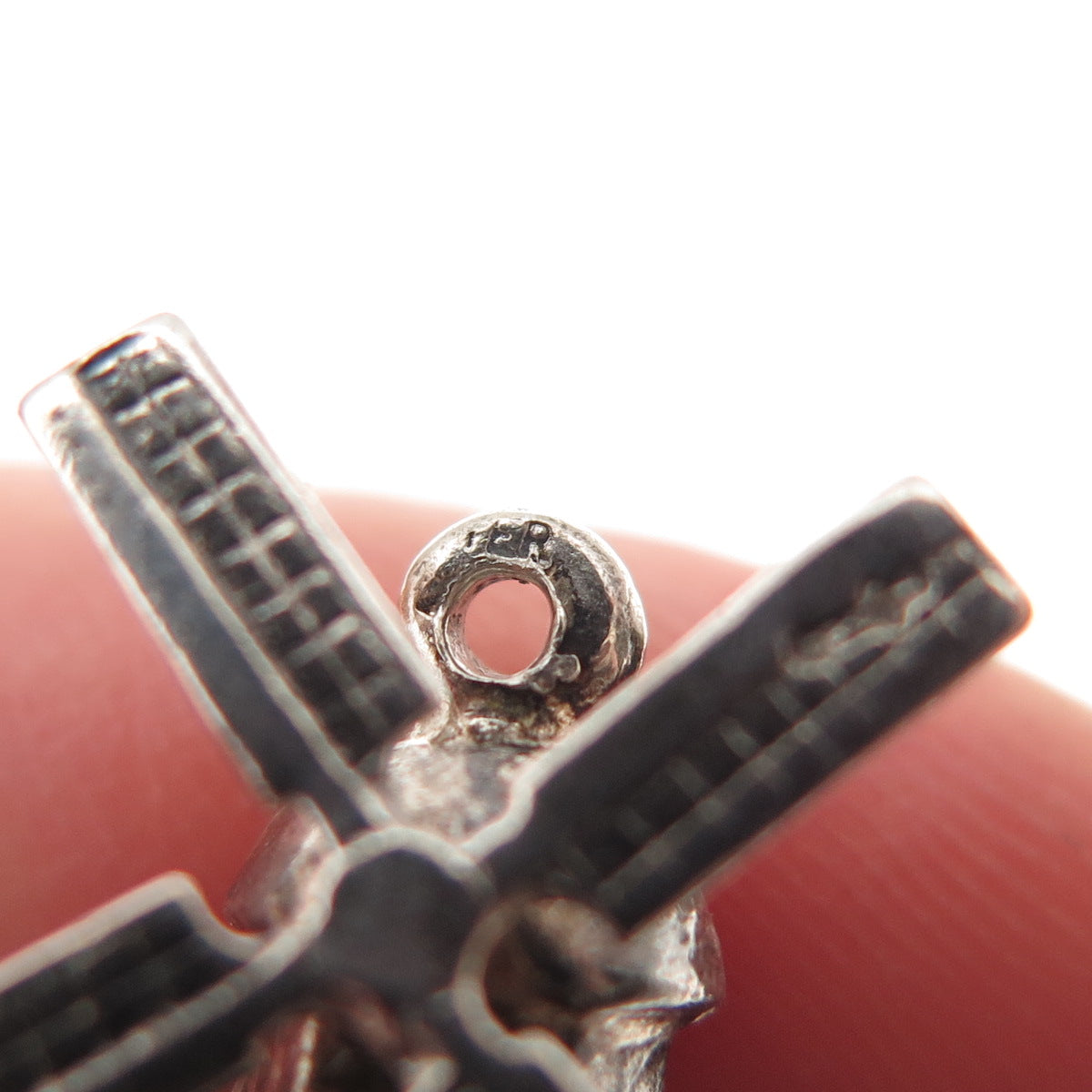 925 Sterling Silver Vintage Windmill Articulated 3D Mini Charm Pendant