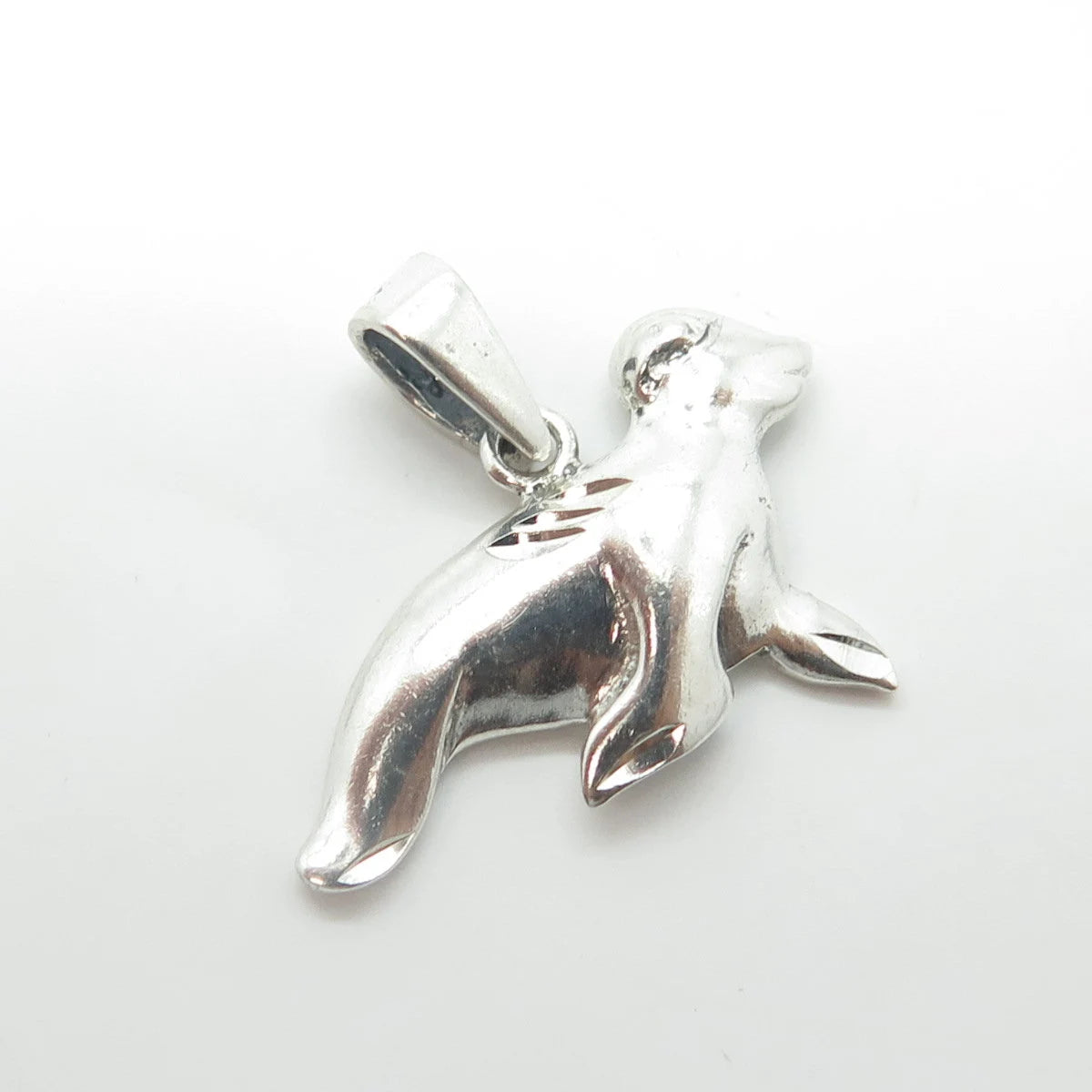 925 Sterling Silver Vintage Sea Seal Charm Pendant