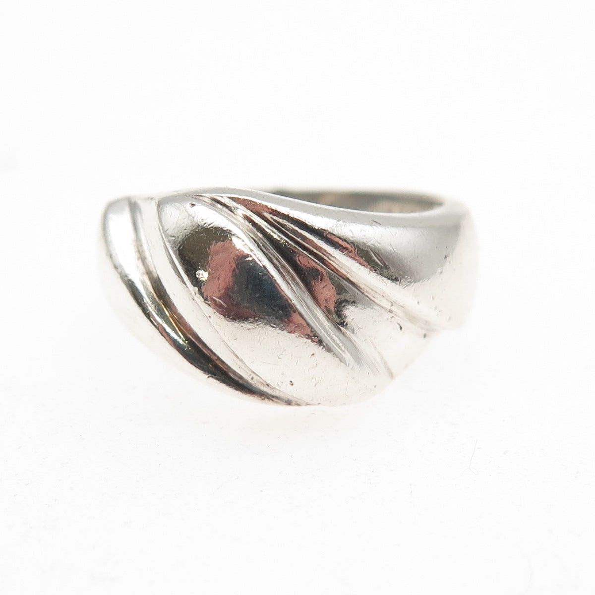 Chapal Zenray 925 Sterling Silver Vintage Modernist Oxidized Ring Size 5