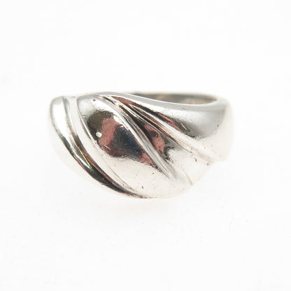 Chapal Zenray 925 Sterling Silver Vintage Modernist Oxidized Ring Size 5