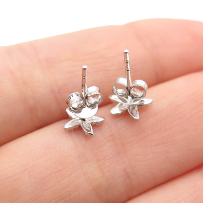 925 Sterling Silver Granulated Starfish Stud Earrings