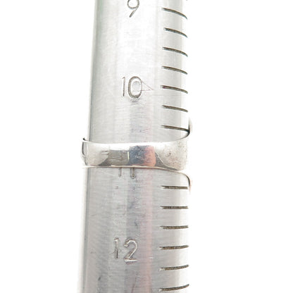 925 Sterling Silver Vintage Real Turquoise Modernist Ring Size 11