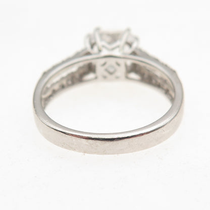 Michelle Albala 925 Sterling Silver Real White Topaz Engagement Ring Size 7.25