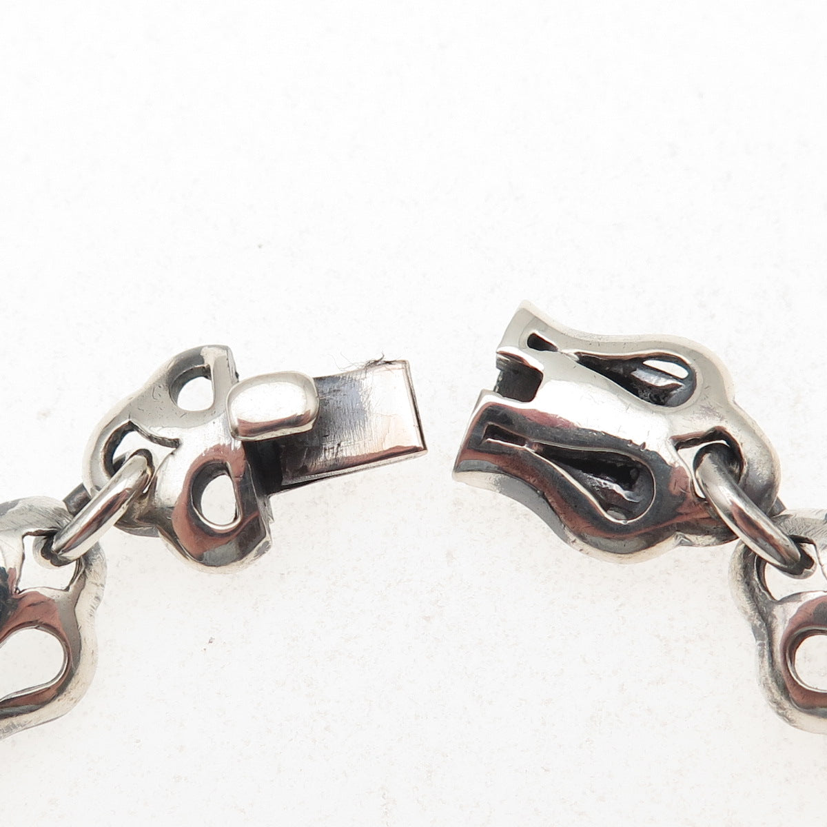 925 Sterling Silver Vintage Mexico Modernist Bracelet 7"