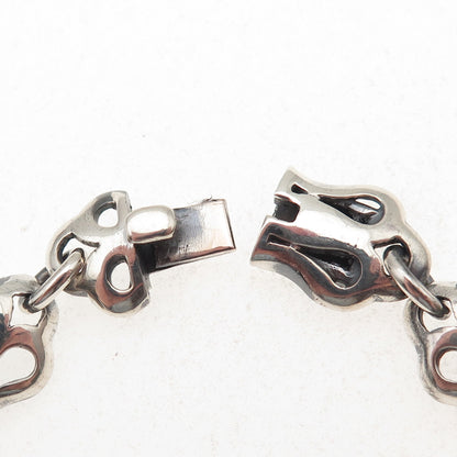 925 Sterling Silver Vintage Mexico Modernist Bracelet 7"