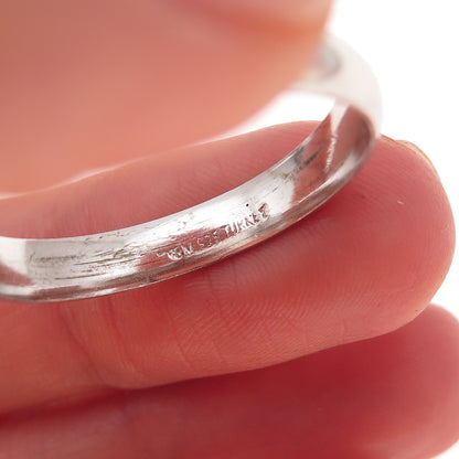 925 Sterling Silver Vintage Classic Wedding Band Ring Size 13.25