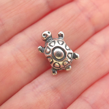 Pandora 925 Sterling Silver Turtle Slide Bead Charm