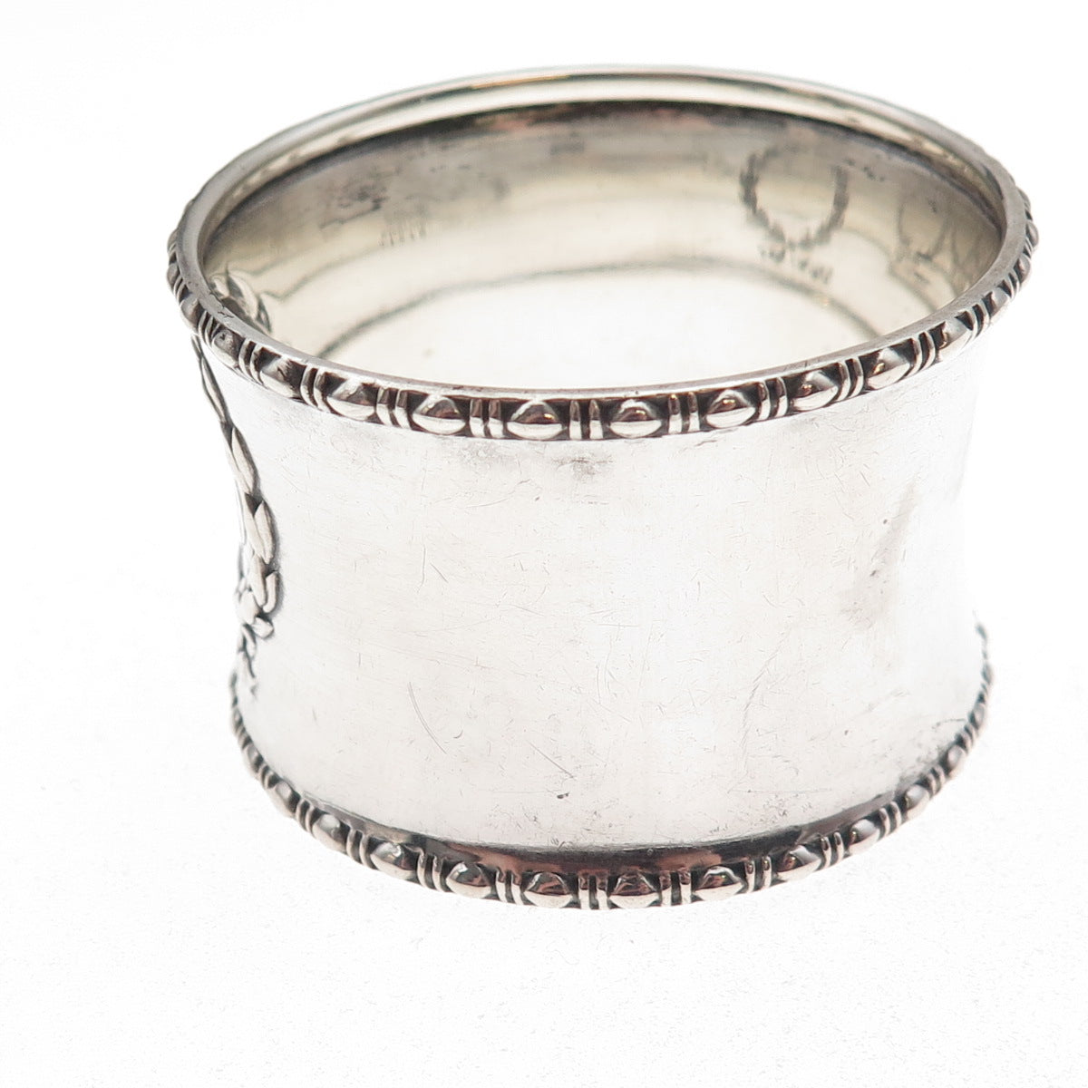 Gorham 925 Sterling Silver Antique Art Deco Engraved Monogram Napkin Ring B1546