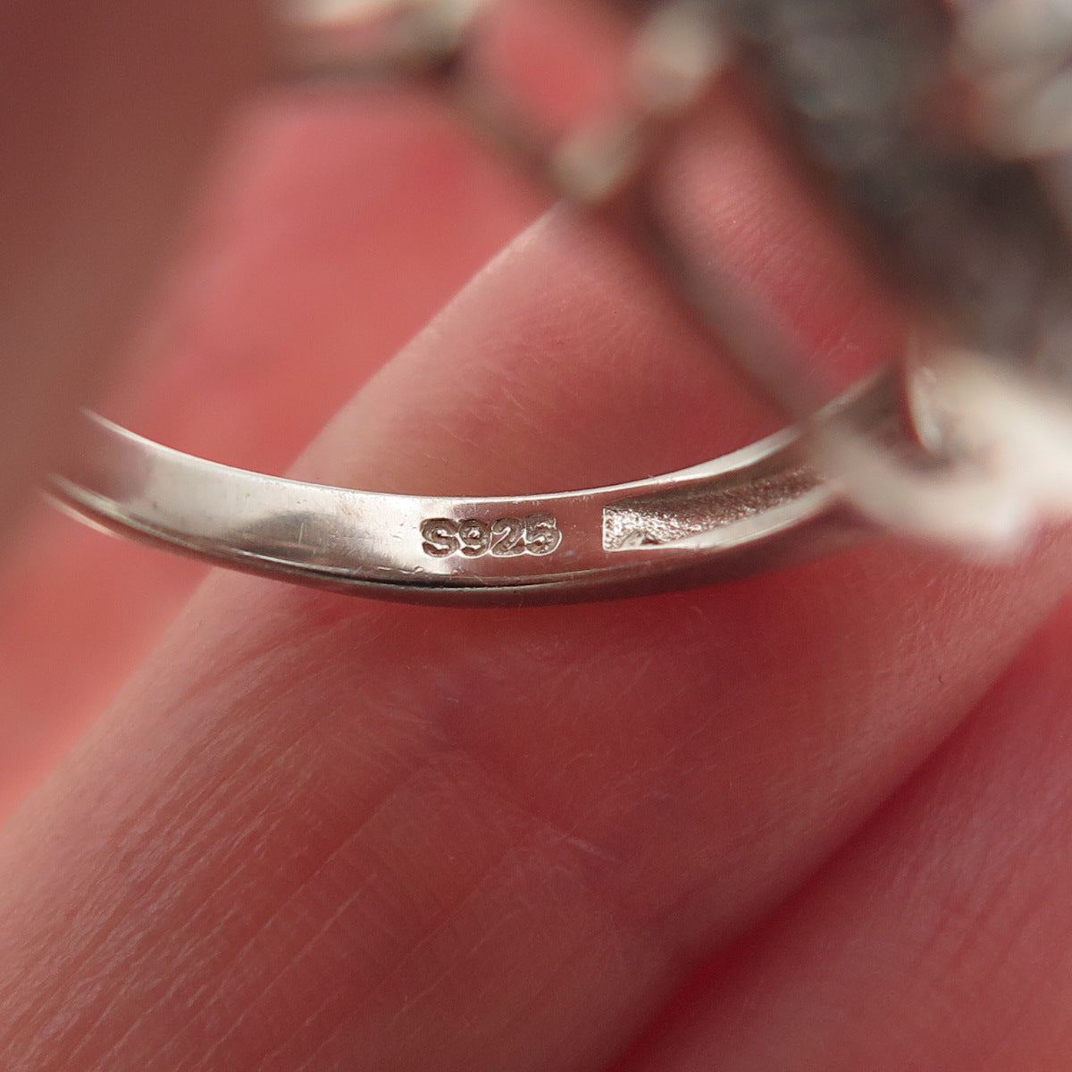 925 Sterling Silver Round-Cut C Z Engagement Ring Size 6