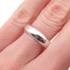 925 Sterling Silver Vintage Classic Wedding Band Ring Size 6.25