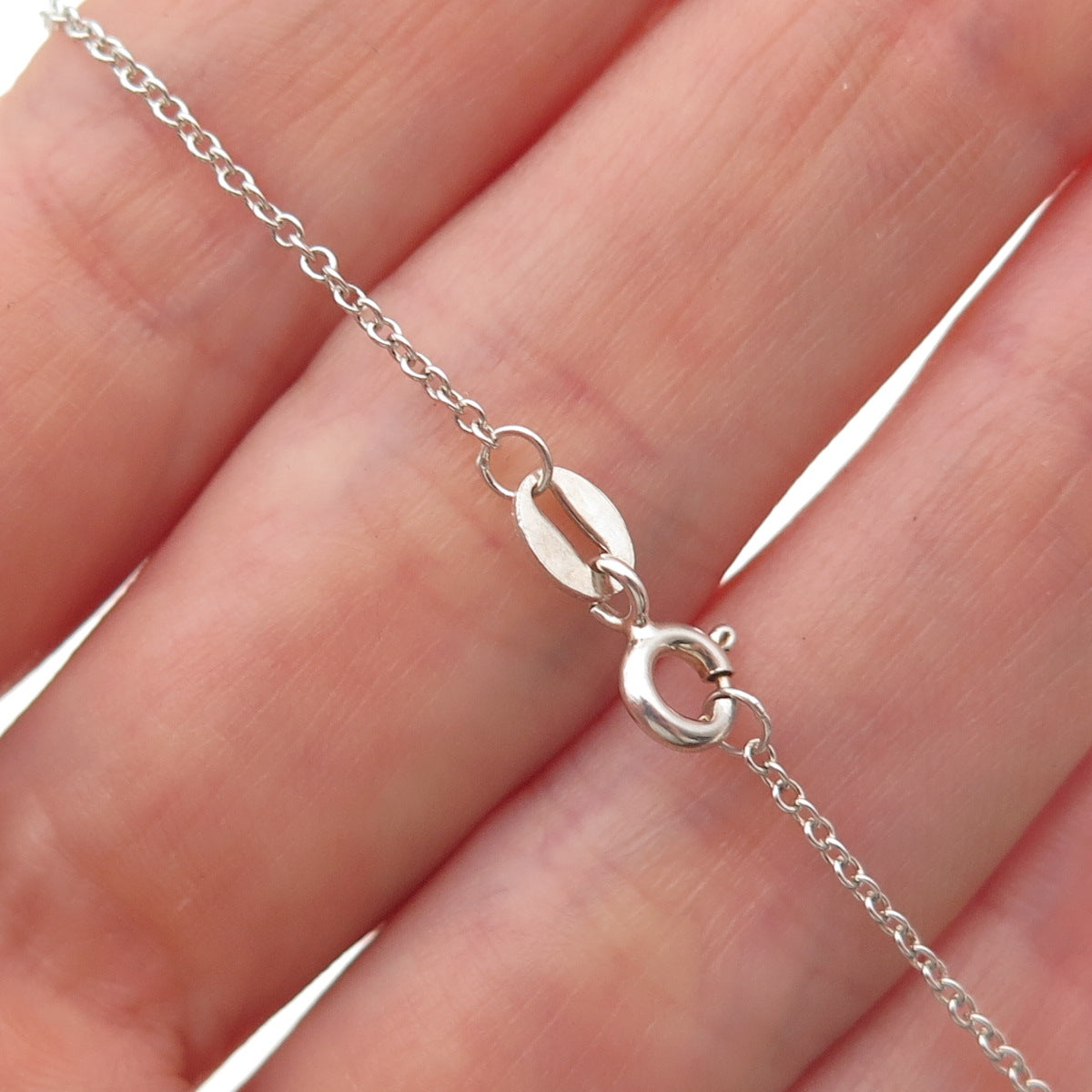 925 Sterling Silver Round-Cut C Z Club Key Cable Chain Necklace 18"