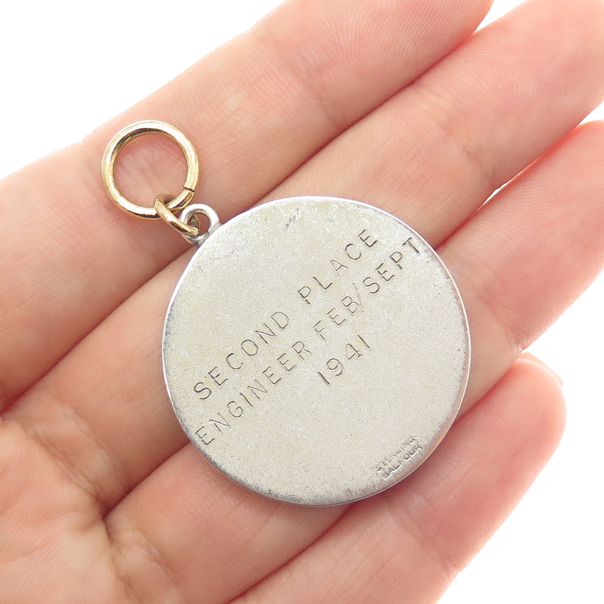 BALFOUR 925 Sterling Antique 1941 NYU Reserve Officers' Training Corps Pendant