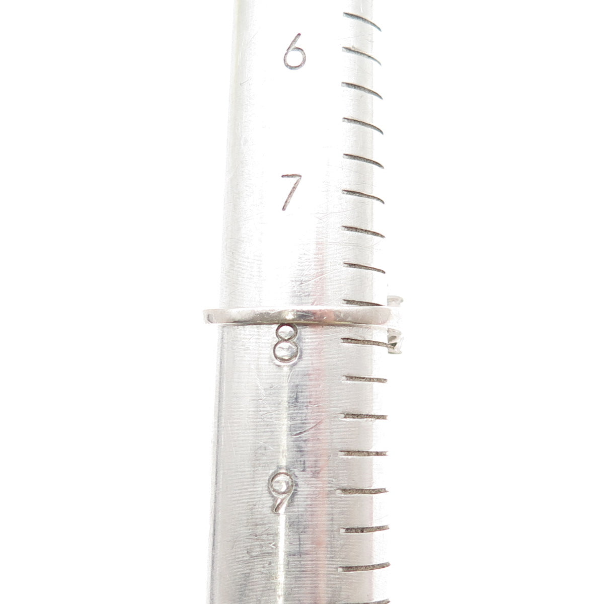 925 Sterling Silver Marquise & Round-Cut C Z Ring Size 8