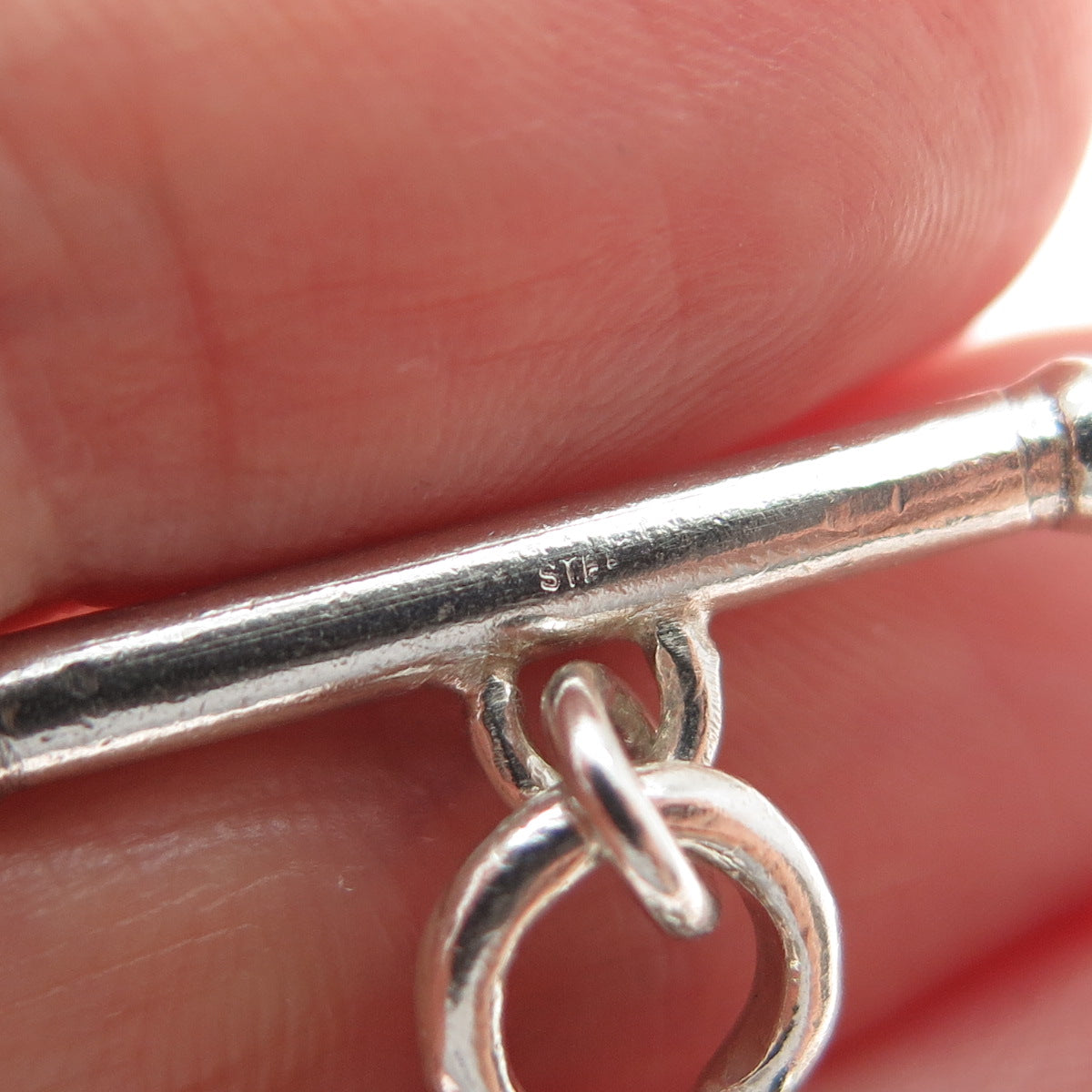 925 Sterling Silver Vintage Anchor Link Bracelet 6.75"