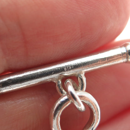 925 Sterling Silver Vintage Anchor Link Bracelet 6.75"
