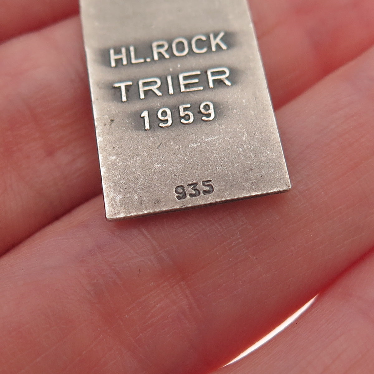 935 Silver Vintage Heiliger Rock Trier 1959 Oxidized Charm Pendant