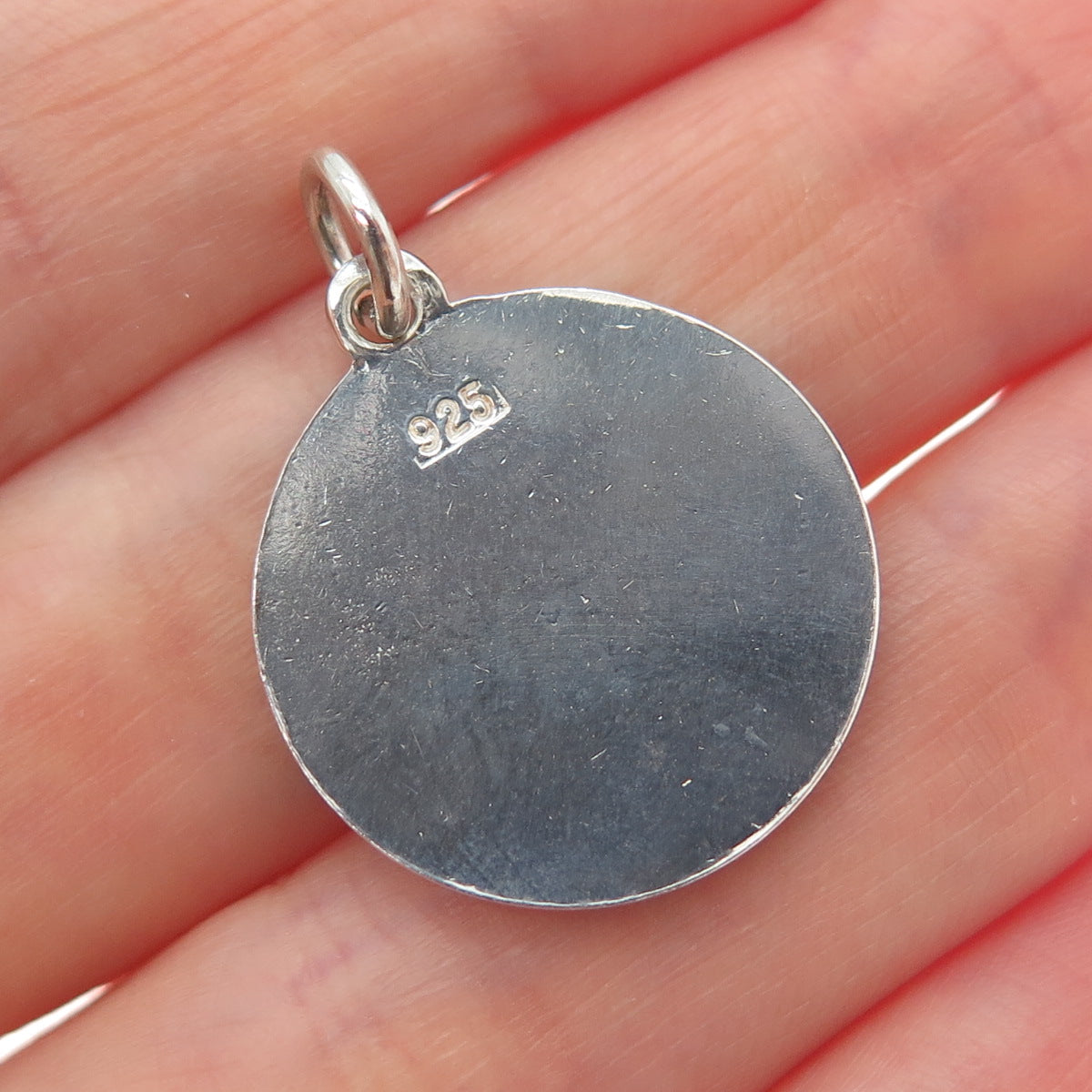 925 Sterling Silver Vintage Enamel Menorah Judaica Charm Pendant